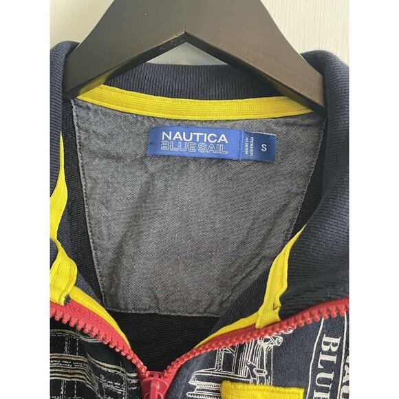 VINTAGE Nautica Track Jacket Blue Sail Mens  Small  Or‎ Unisex - Picture 1 of 7